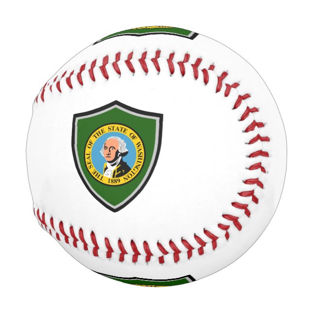Washington State shield flag baseball (Front Right)