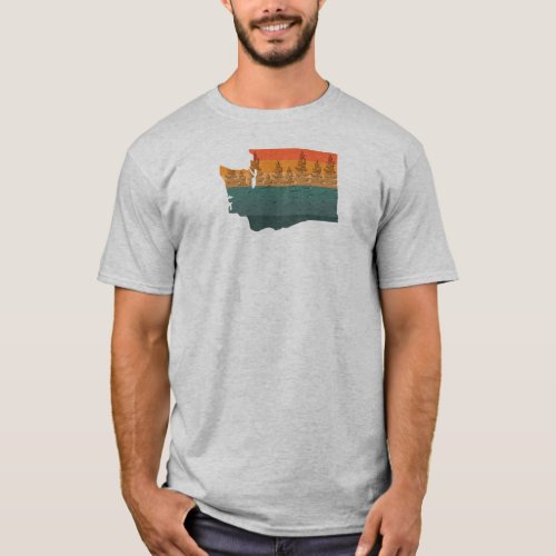 Washington State Tree Silhouette T_Shirt