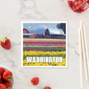 Washington State Tulip Field Napkins