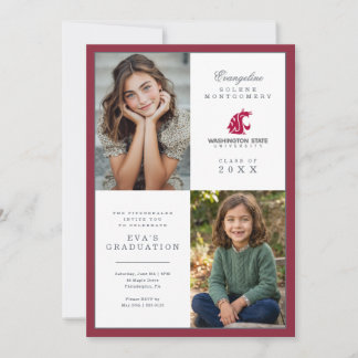 Washington State University Graduation Invitation