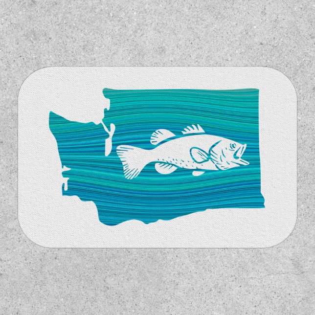 Washington State Wave Fishing Patch (Front)