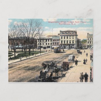Washington Street  Morristown Nj  Vintage Postcard by markomundo at Zazzle