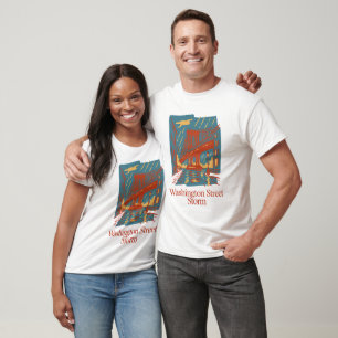 Washington Street Storm Brooklyn Art T-Shirt