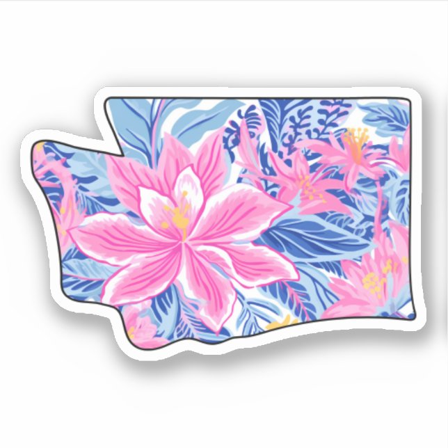 Washington - Summer Sticker - Lilly Inspired (Front)