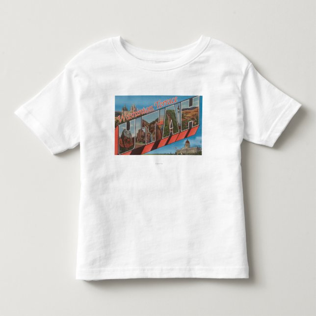 Washington Terrace, Utah - Large Letter Scenes Toddler T-shirt (Front)
