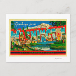 Washington - The Evergreen State Postcard