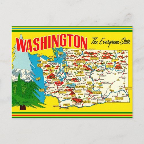 Washington _ The Evergreen State Postcard