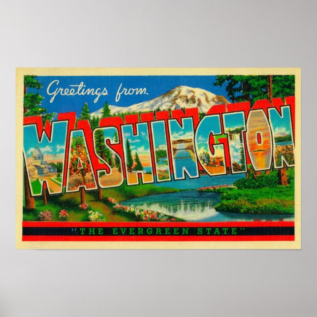 Washington - The Evergreen State Poster (Front)