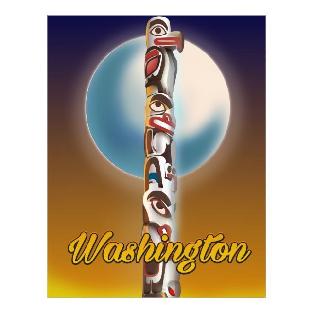 Washington Totem Pole Photo Print (Front)