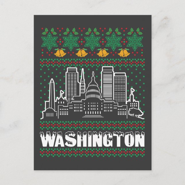Washington Ugly Christmas Postcard (Front)