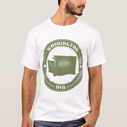 Washington USA distressed logo T_Shirt