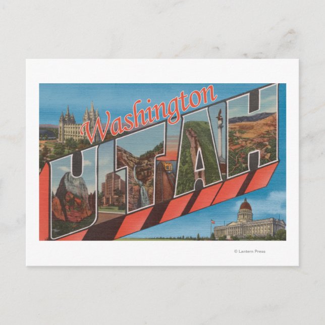 Washington, Utah - Large Letter Scenes Postcard (Front)