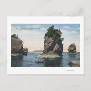 Washington - View of Cape Flattery & Tatoosh Postcard