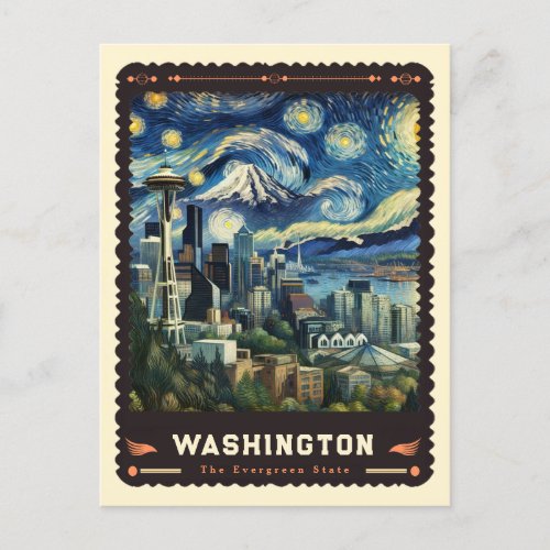 Washington  Vincent Van Gogh Inspired Postcard