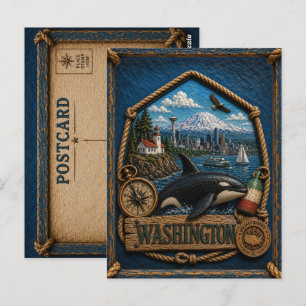 Washington Vintage Travel Postcard