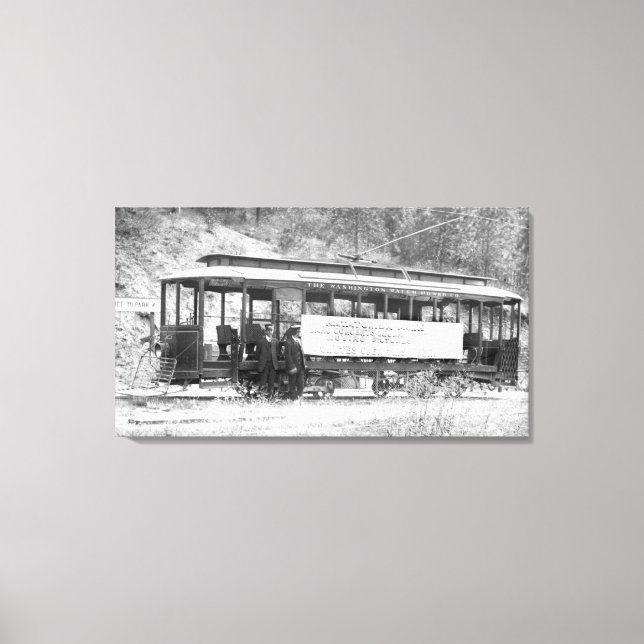 Washington Water Power Co. Trolly Canvas Print (Front)