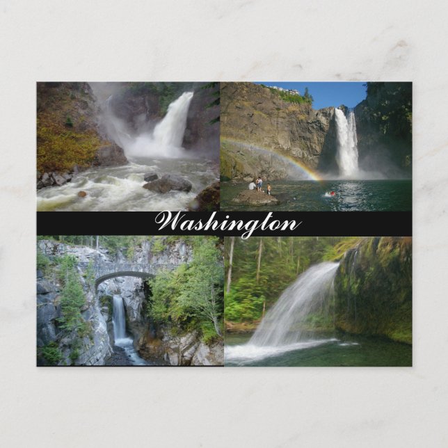 Washington waterfalls postcard (Front)
