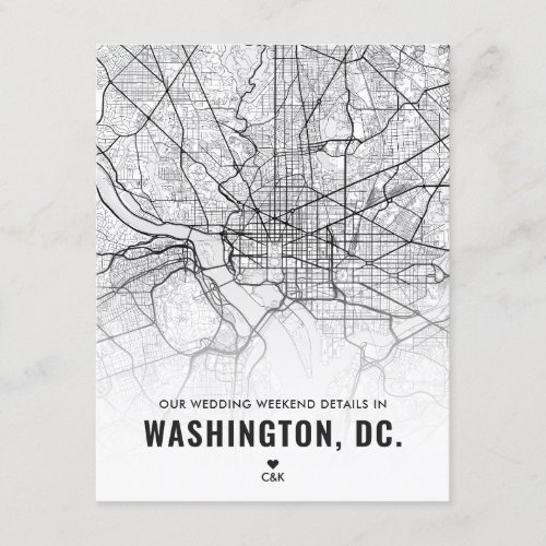 Washington Wedding Weekend Details  Enclosure Card