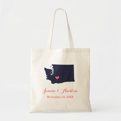 Washington Wedding Welcome Tote Bag