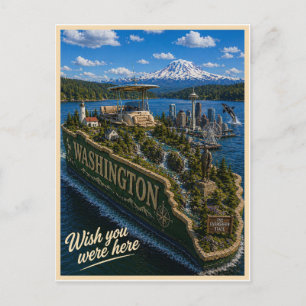 Washington   Wish You Were Here   State Series Postcard