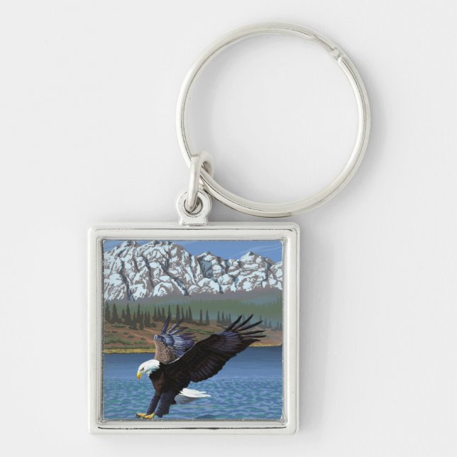 WashingtonDiving Eagle Keychain (Front)