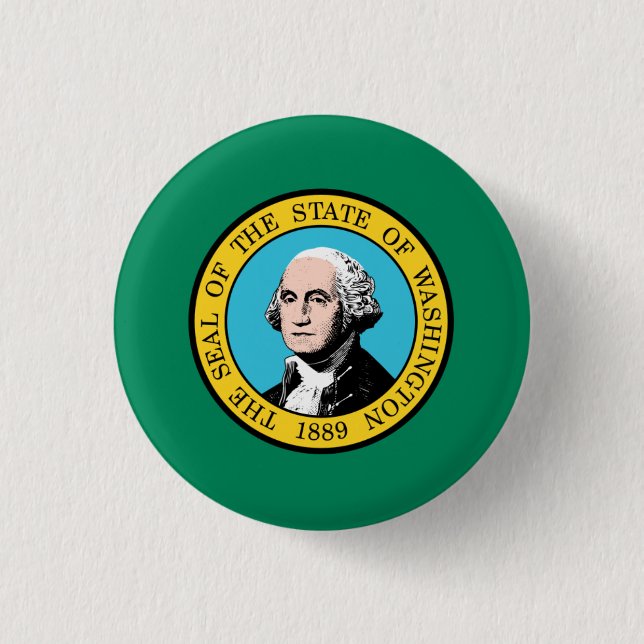 Washingtonian Flag, Flag of Washington Button (Front)