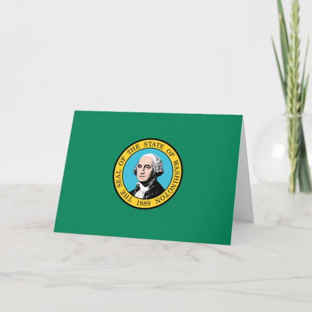 Washingtonian Flag, Flag of Washington Card (Front)