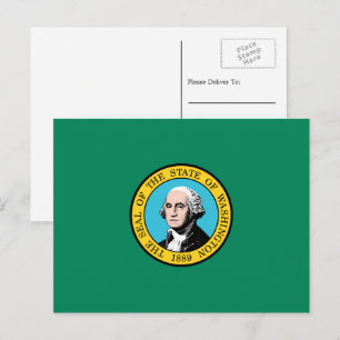 Washingtonian Flag, Flag of Washington Postcard