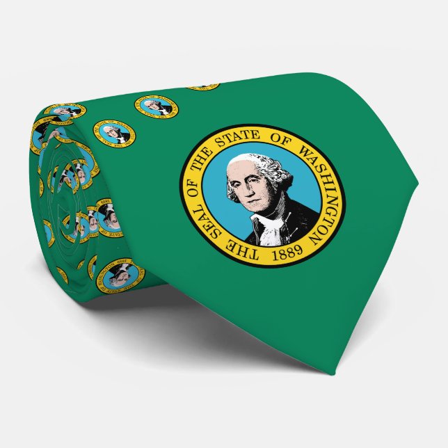 Washingtonian Flag & Seal, Flag of Washington Neck Tie (Rolled)
