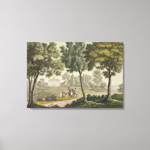 Washington's house at Mount Vernon, from 'Le Costu Canvas Print