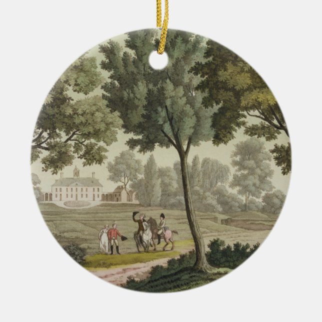 Washington's house at Mount Vernon, from 'Le Costu Ceramic Ornament (Front)