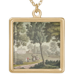 Washington's house at Mount Vernon, from 'Le Costu Gold Plated Necklace