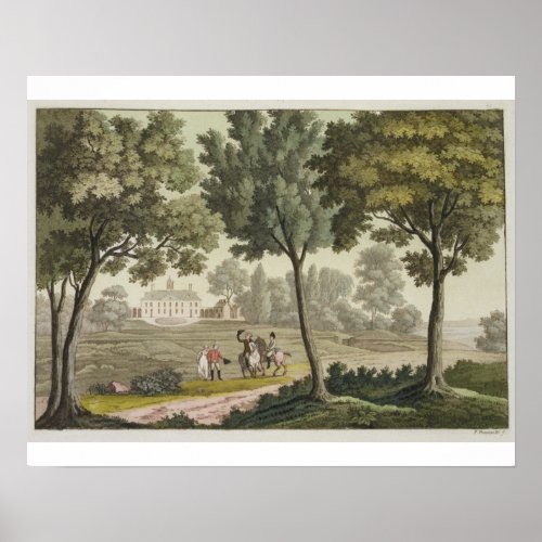 Washingtons house at Mount Vernon from Le Costu Poster