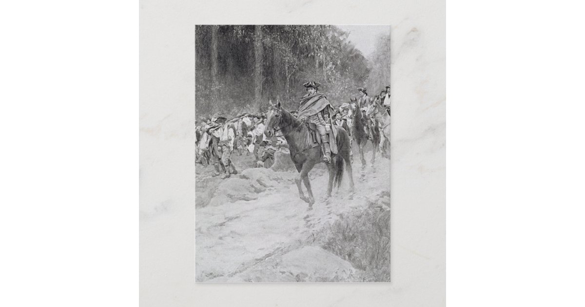 Washington's Retreat from Great Meadows Postcard | Zazzle