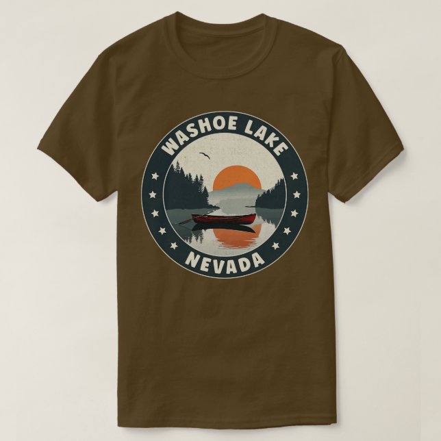 Washoe Lake Nevada Sunset T-Shirt (Design Front)