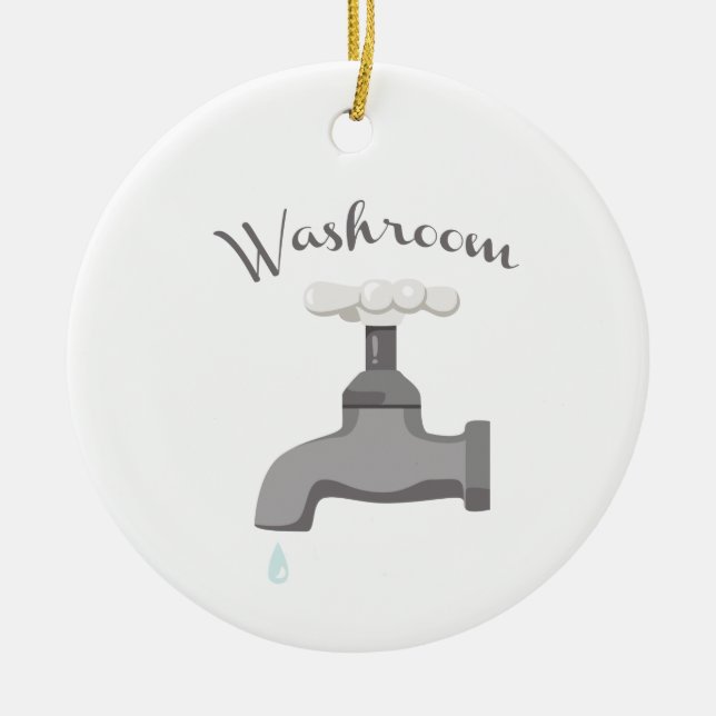 Washroom Ceramic Ornament (Front)