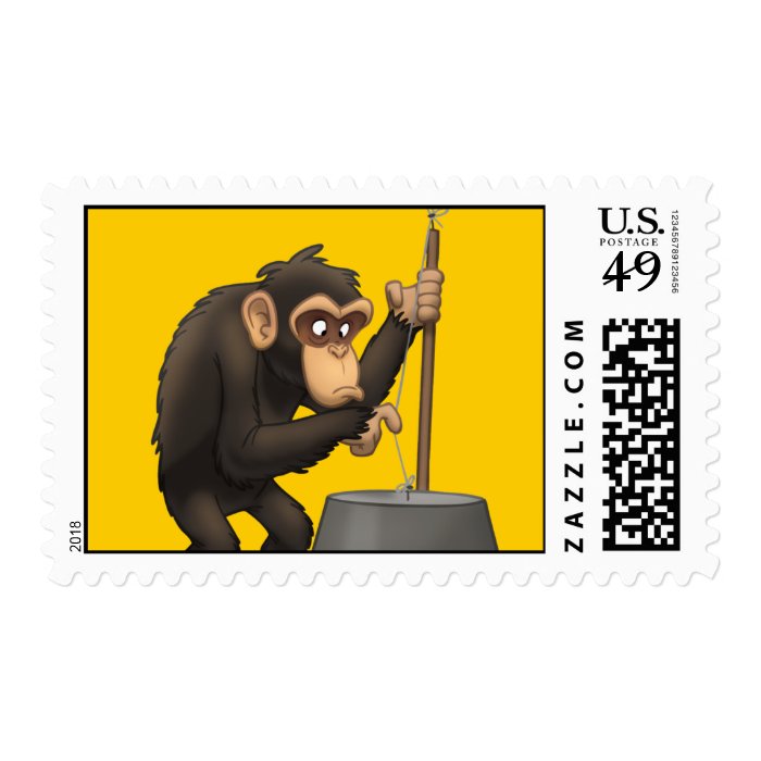 Washtub Bass Playin’ Chimp Stamps