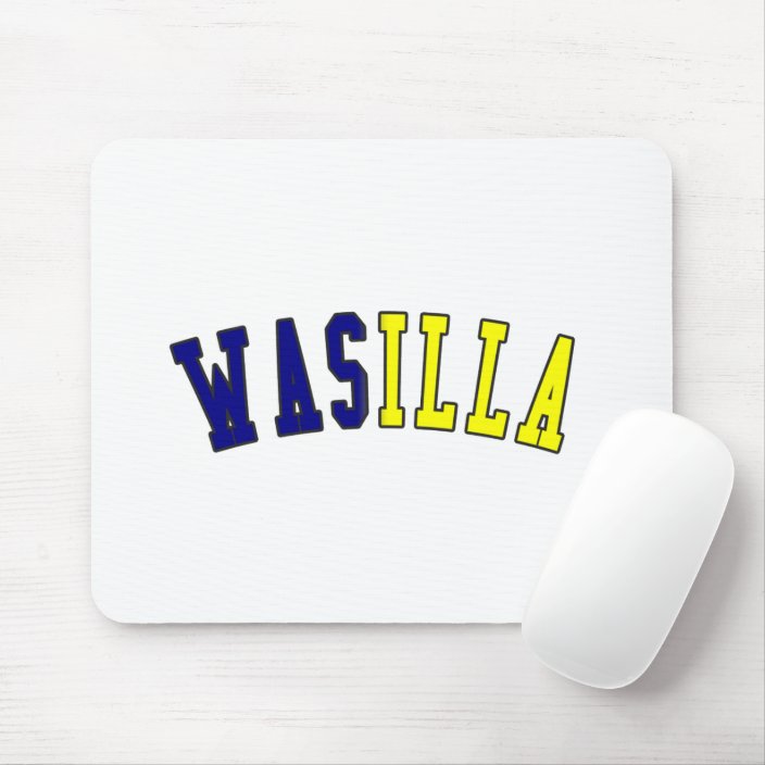Wasilla in Alaska State Flag Colors Mouse Pad