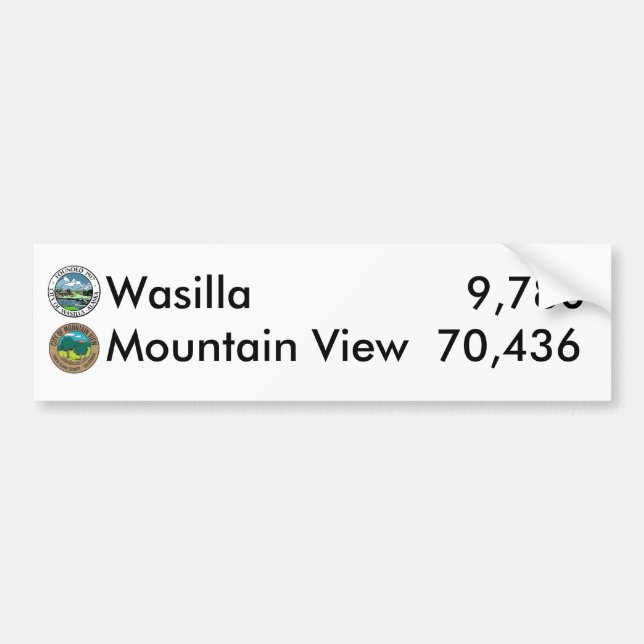 Wasilla vs. Mountain View Bumper Sticker (Front)