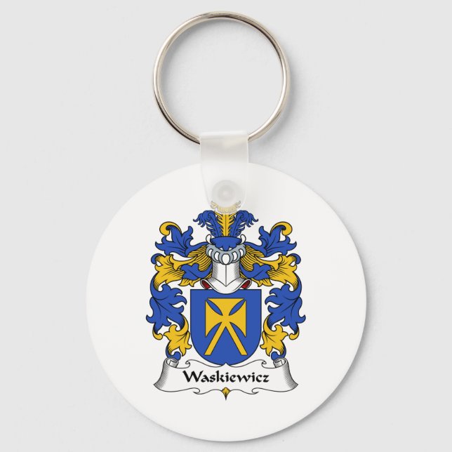 Waskiewicz Family Crest Keychain (Front)