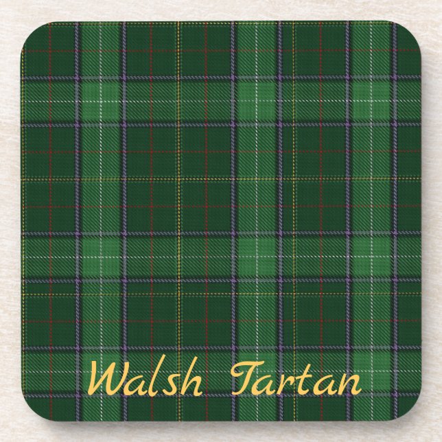 Waslsh Tartan Coasters Wedding Gift Set of 6 (Front)