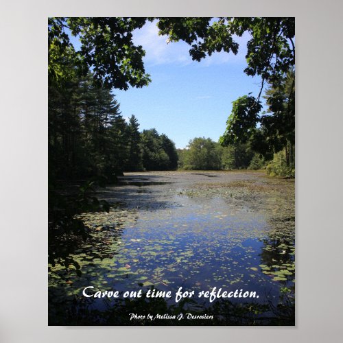 Wason Pond Reflection Inspirational Print