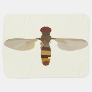 wasp bee insect nature science animal cute yellow baby blanket