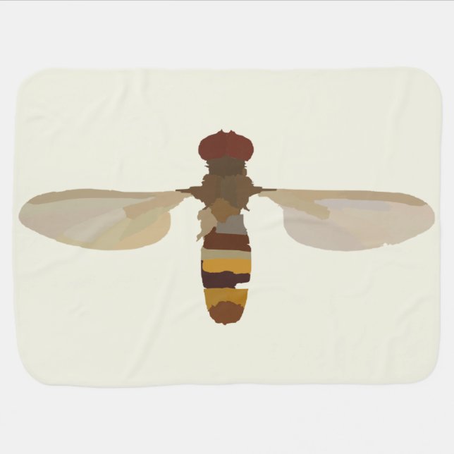wasp bee insect nature science animal cute yellow baby blanket (Horizontal)