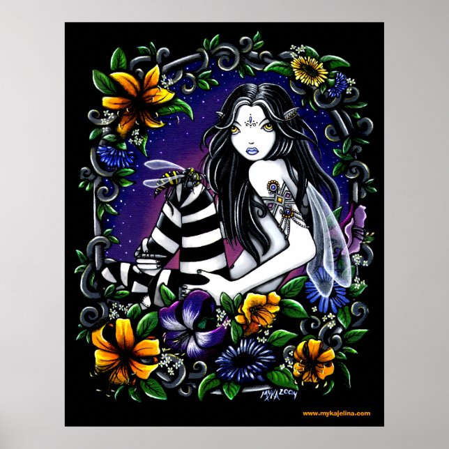 Wasp Fae Gothic Flower Fairy Poster (Front)