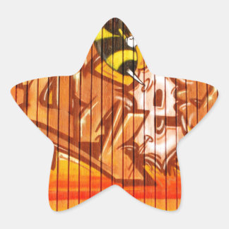 Wasp Graffiti Wall Star Sticker