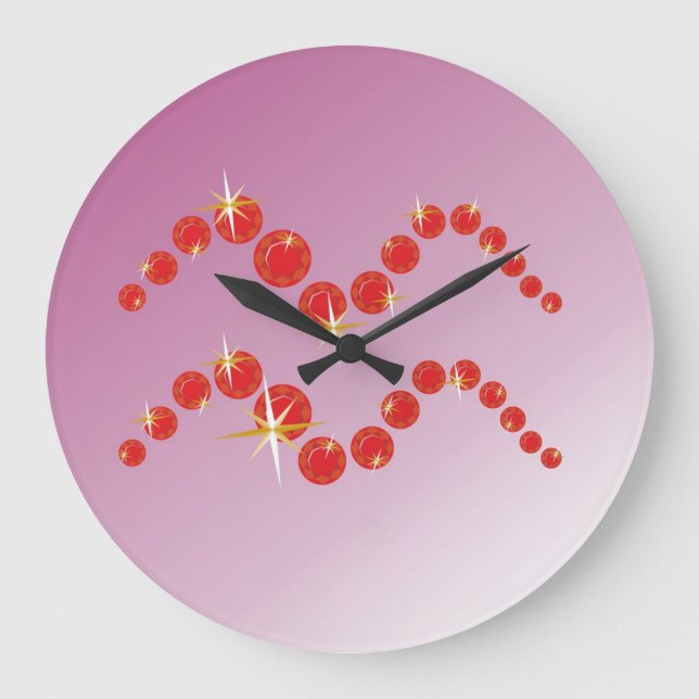 Wassermann 21. Januar bis 18. Februar Uhr Large Clock (Front)