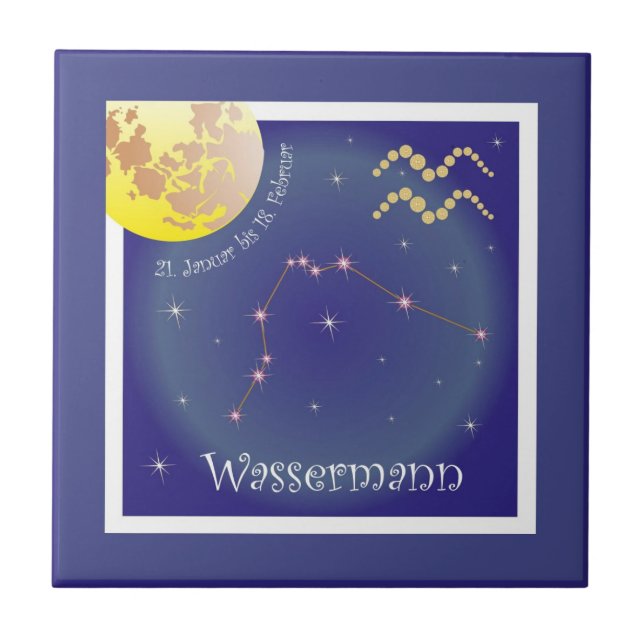 Wassermann 21 January to 18 February photo tile (Front)