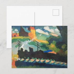 Wassily Kandins Murnau View With Railway & Castle Postcard