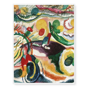 Wassily Kandinsk - The Theme of the Last Judgement Temporary Tattoos